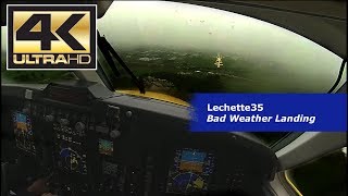 Approche IFR Mauvais Temps à Aberdeen  Avec COM ATC  KingAir 200 Proline 21  POV Full HD 4K [upl. by Balbur]