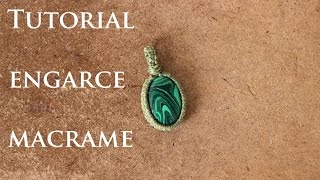 tutorial engarce de piedra sin ranura en macrame  3  wrap stone macrame [upl. by Vinaya]