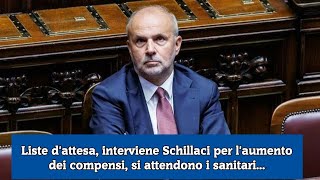 Liste dattesa interviene Schillaci per laumento dei compensi si attendono i sanitari [upl. by Alyson]