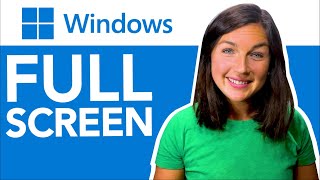 Windows PC How to Go Full Screen or Enter Full Screen Mode in Windows OS [upl. by Larok]