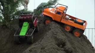 RC truck trial with 8x8 and 6x6 model trucks Part 2 [upl. by Harat]