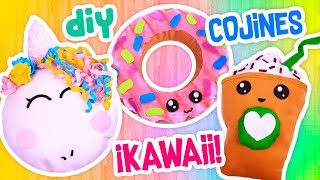 DIY COJINES KAWAII de 🦄 UNICORNIO 🍩 Dona y 🥤STARBUCKS  Manualidades Faciles y Fantásticas [upl. by Ysor]