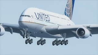 FSX A380 San Francisco to Honolulu Fictional livery [upl. by Garlen]