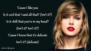 Taylor Swift  DELICATE Lyrics [upl. by Nil478]