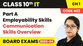 Employability Skills  Communication Skills Overview  Class 10 IT Unit 1 Code 402 202223 [upl. by Sinnaiy]