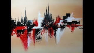 Peinture Abstraite au Couteau  Speed Painting Acrylique [upl. by Latashia755]