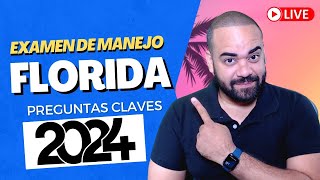 COMO APROBAR EL EXAMEN TEORICO DE MANEJO DE FLORIDA 2024 I PREGUNTAS CLAVES 1 [upl. by Juanne]