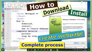 Notepad   How to Download install and use of notepad plus plus by Every Things Tutorial [upl. by Nitsid858]