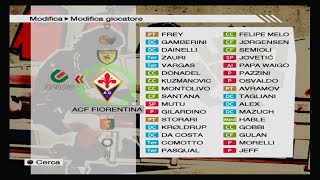 statistiche dei giocatori del fiorentina su pro evolution soccer 2009 [upl. by Jun]