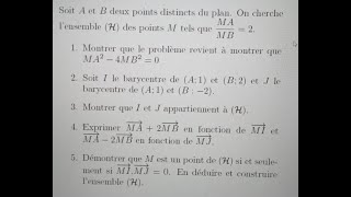 1ESMATHS EXERCICE DE SYNTHESE SUR LE PRODUIT SCALAIRE [upl. by Nylsaj529]