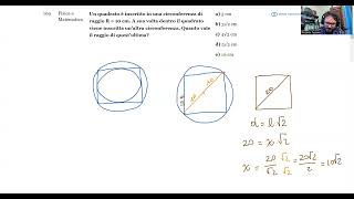 📐 Luglio 2024  Fisica e matematica n° 109  Un quadrato è inscritto in una circonferenza di raggio… [upl. by Namijneb]