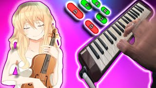 cancion de kaori OST 🎹 Tutorial Melodica Melodica♣Chan [upl. by Hui720]