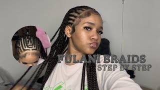 TRENDING TETRIS FULANI BRAIDS step by step [upl. by Htenay]