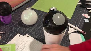 Making A Santa Cam OrnamentBulb with Your Cricut [upl. by Nelav]