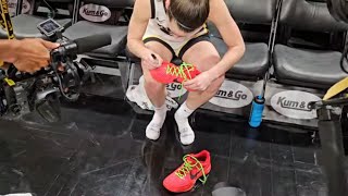 Caitlin Clark Gives Girl Her Kobe Bryant Games Shoes caitlinclark [upl. by Odlaumor266]