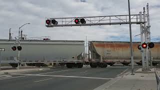 BNSF Southbound Manifest train passing Mckinley Ave Fresno ca [upl. by Githens]