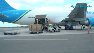 Air Tanzania Cargo 45 Tonnes Loaded [upl. by Yadahs]