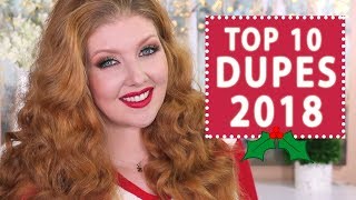 Top 10 Drugstore DUPES of 2018 [upl. by Ainalem730]