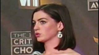 Anne Hathaway Dishes Her Best Actress Victory at Critics Choice Awards [upl. by Baruch]