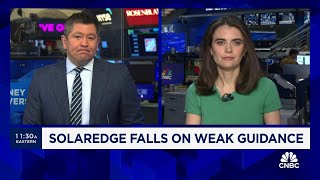 SolarEdge shares fall on weak guidance and high inventory [upl. by Joachima509]