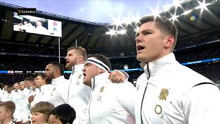 English sing Anthem in front of packed Twickenham  Guinness Six Nations [upl. by Yard]