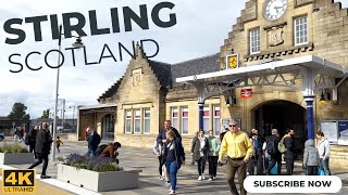 Central Scotland 4K Walk  Stirling City  Northeast of Glasgow  NorthWest of Edinburgh [upl. by Esli542]