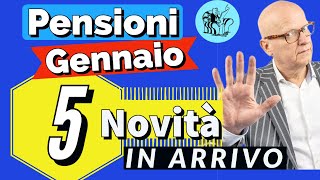 PENSIONI GENNAIO 👉 5 NOVITÀ  PARTICOLARITÀ IN ARRIVO con questa mensilità ✅ [upl. by Ilegna517]