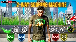 NBA 2K22 NEXT GEN BEST 2 WAY SCORING MACHINE BUILD BEST LOCKDOWNISO GUARD BUILD 95 BADGES 92 DUNK [upl. by Nahgrom804]