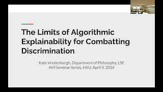 The Limits Of Explainability For Reducing Algorithmic Discrimination Apr 5 2024 [upl. by Becka]