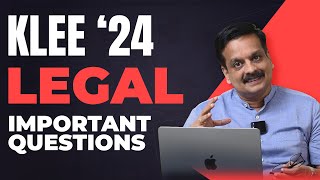 Legal Important Questions for KLEE 2024  Kerala LLB Notification  New Exam Pattern [upl. by Sharron]