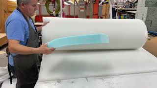 How to add Dacron wrap around Seat Cushions Foam N More Inc [upl. by Savitt]