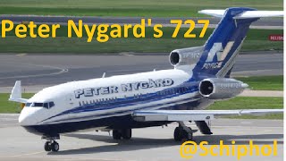 Peter Nygard B727 departure Schiphol [upl. by Aralk578]