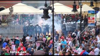 Croatia riots in Poznan  EM 2012 [upl. by Nailimixam]