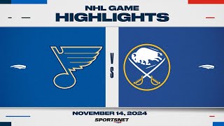 NHL Highlights  Blues vs Sabres  November 14 2024 [upl. by Yramanna]