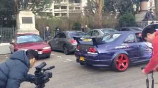 KREAM DEVELOPMENTS NISSAN SKYLINE R33s HUGE FLAMES AND SOUNDS [upl. by Darcie]