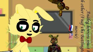 Analog horrors react to each other Fnaf vhs Battington  fnaf movie 🇷🇺🇺🇸 [upl. by Onitnerolf]