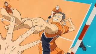 Rise of Ryunosuke Tanaka  Karasuno high Vs Inarizaki high part 2  Haikyuu [upl. by Devon621]