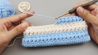 Crochet Mini Bag  Super Easy Crochet Purse Step by Step  Crochet Puff Stitch  ViVi Berry DIY [upl. by Monica693]