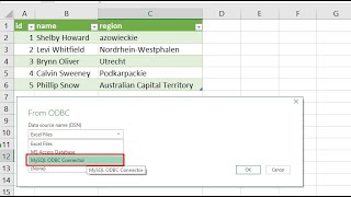 Connecting Excel to MySQL via ODBC Driver [upl. by Cheri183]