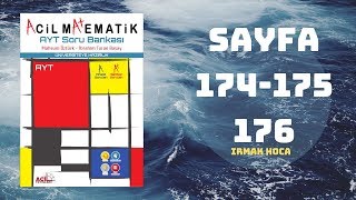 ACİL MATEMATİK AYT ÇÖZÜMLERİ SAYFA  174175176 2019 [upl. by Nnylylloh539]