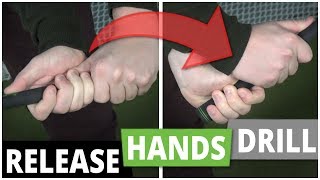 Releasing the Golf Club Proper Hand Release Drill Golf Tip [upl. by Attennod]