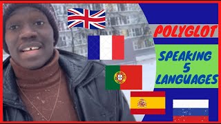 African Polyglot Speaking in 5 Different Languages In Moscow City Polyglot languages speaking [upl. by Ribak705]