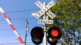 Railroad Crossing at 59th Street SACRT Light Rail 217 at 59th Street Station [upl. by Berglund107]