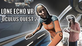 VR Space Exploration in Lone Echo VR  OCULUS QUEST 2  Link Cable Gameplay [upl. by Botzow]