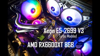 Intel Xeon E5 2699 V3  AMD RX6600 XT 8GB in 9 Games [upl. by Jaquelin]