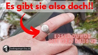 Zum ersten Mal beim Sondeln gefunden Silber Schmuck aus dem 3 Reich Erste Runde mit dem DEUS 2 [upl. by Melitta]