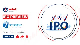 Tarsons Products Limited IPO Preview amp IPO Details  Kotak Securities [upl. by Sajet]