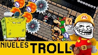 YA NO SÉ COMO PENSAR AQUÍ   NIVELES TROLL 12  Super Mario Maker  ZetaSSJ [upl. by Cleti]