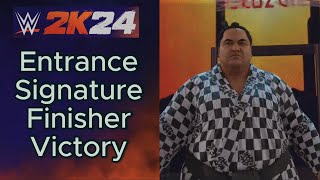 Yokozuna  WWE 2k24 Showcase Entrance Signature Finisher Victory 4k60FPS [upl. by Susanne289]