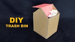 How to Make Trash Bin From Cardboard  DIY Trash Bin [upl. by Odlareg]